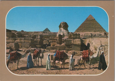 Egypt Postcard - The Sphinx and The Pyramids of Cheops and Chephren   SW16918