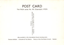Load image into Gallery viewer, Back of a postcard with text about the FAGA series and copyright information.
