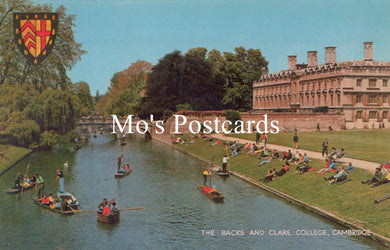 Cambridgeshire Postcard - Cambridge, The Backs and Clare College  SW18922