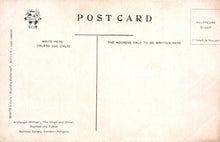 Load image into Gallery viewer, Back of a postcard with text and a stamp on a light pink background

