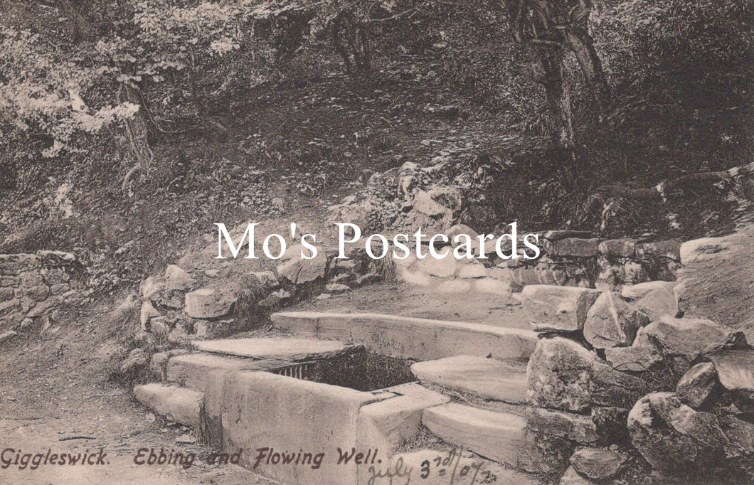 Yorkshire Postcard - Giggleswick, Ebbing and Flowing Well  SW19954
