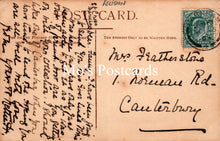 Load image into Gallery viewer, Vintage postcard with handwritten text and a stamp, featuring the brand &#39;Mrs. Postcards&#39;.
