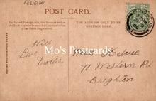 Load image into Gallery viewer, Vintage postcard with text and a stamp, featuring &#39;Mo&#39;s Postcards&#39; branding.
