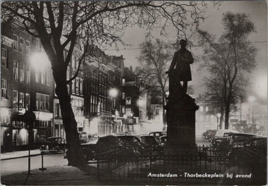 Netherlands Postcard - Amsterdam, Thorbeckeplein Bij Avond   SW17062