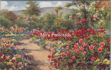 Sussex Postcard - The Rose Garden, Old Mill Garden, Wannock  SW17355