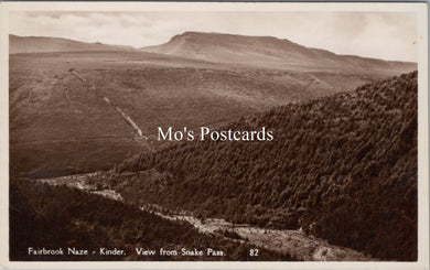 Derbyshire Postcard - Fairbrook Naze, Kinder. View From Snake Pass  SW17362