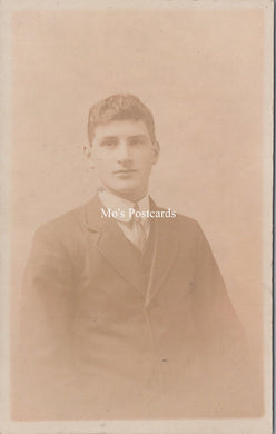 Ancestors Postcard - Suited Young Man, Stroud Photographer SW17370