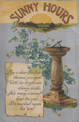 Greetings Postcard - Sunny Hours, Sundial  SW17373