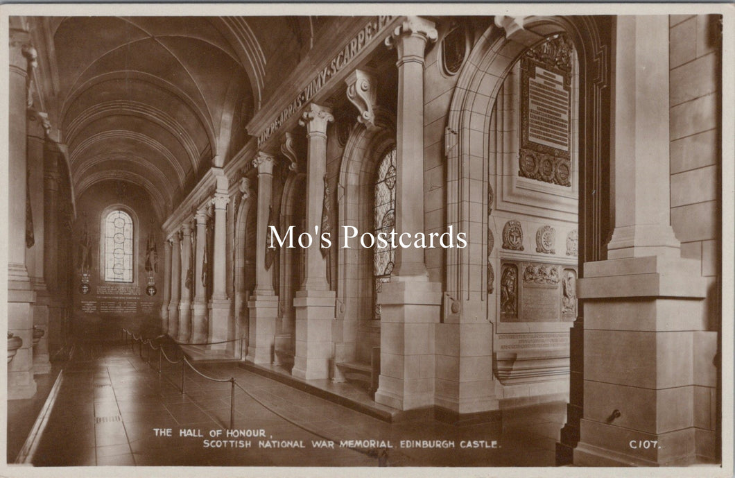 Scotland Postcard - Edinburgh Castle, Scottish National War Memorial   SX8