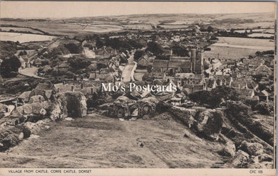 Dorset Postcard - Village From Castle, Corfe Castle  SX13