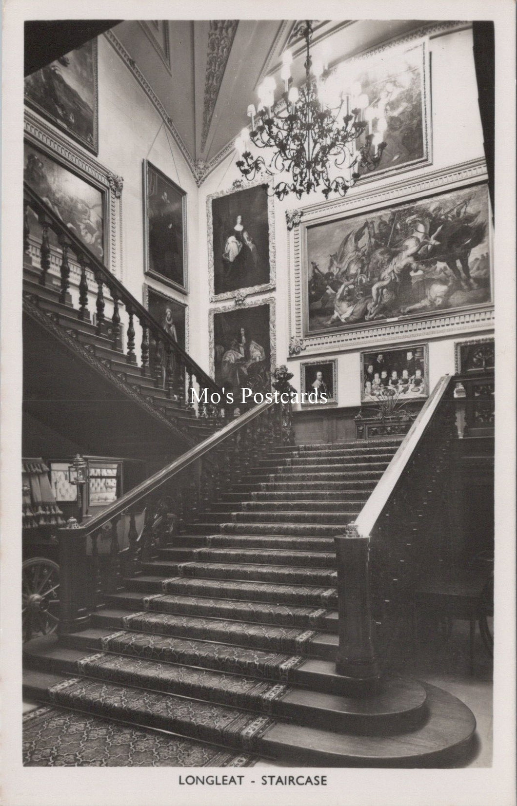 Wiltshire Postcard - Longleat House Staircase    SX23