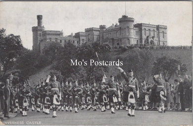 Scotland Postcard - Inverness Castle, Scottish Marching Band  SX111