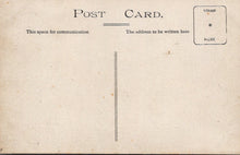 Load image into Gallery viewer, Vintage postcard with text and a stamp area on a beige background
