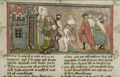 History Postcard - Illumination From Trevisa's Translation De Regimine Principum SX433