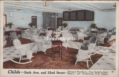 America Postcard - Childs, Sixth Avenue & 32nd Street Shoppers Rest Room  SX436