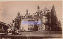 Load image into Gallery viewer, Vintage photograph of a large mansion with a glass conservatory, labeled &#39;Uffculme&#39;.
