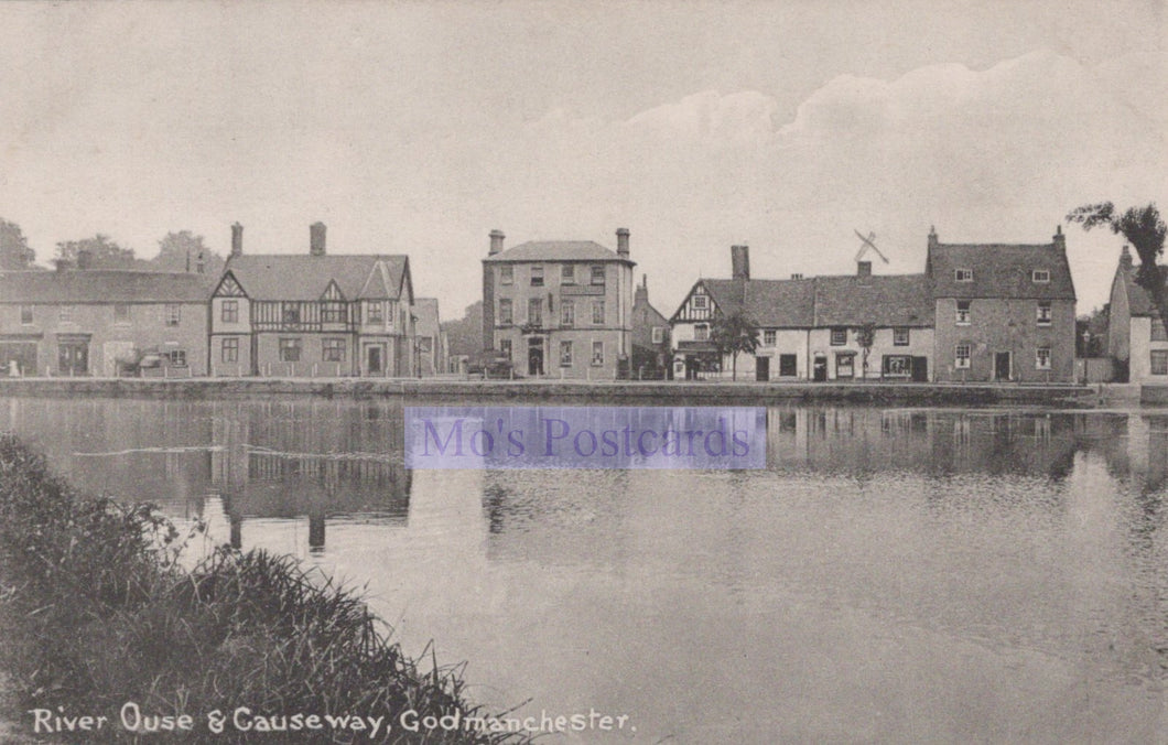 Cambridgeshire Postcard - River Ouse and Causeway, Godmanchester SW20197