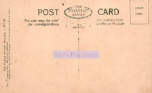 Load image into Gallery viewer, Back of a vintage postcard with &#39;Mo&#39;s Postcards&#39; branding
