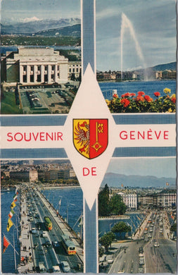 Switzerland Postcard - Souvenir of Geneva  SW17478