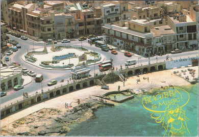 Malta Postcard - Aerial View of Bugibba  SW17185