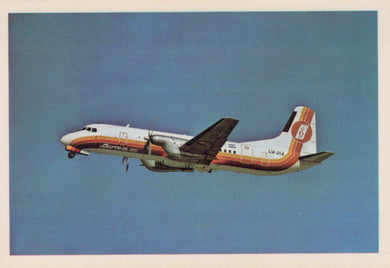 Vintage airplane in flight against a clear blue sky