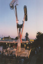 Load image into Gallery viewer, Ferris wheel at an amusement park during dusk with people around
