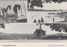 Load image into Gallery viewer, Collage of scenes from Hollingworth Lake featuring sailboats and people on a lake.
