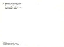 Load image into Gallery viewer, Text document with multiple language translations of &#39;Presentation of Christ in the Temple&#39; on a white background.
