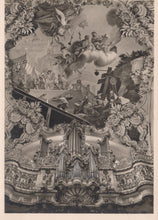 Load image into Gallery viewer, Decorative ceiling with angelic figures, clouds, and architectural elements
