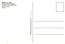 Load image into Gallery viewer, Back of a postcard with text and CAP Civil Aircraft Postcards branding

