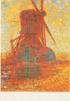 Red chair on a textured yellow and gray background
