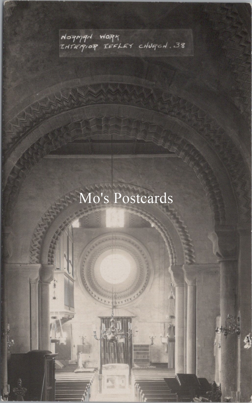 Oxfordshire Postcard - Iffley Church Interior, Norman Work SW17334