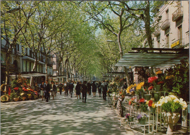 Spain Postcard - Barcelona, Rambla De Las Flores   SW17303