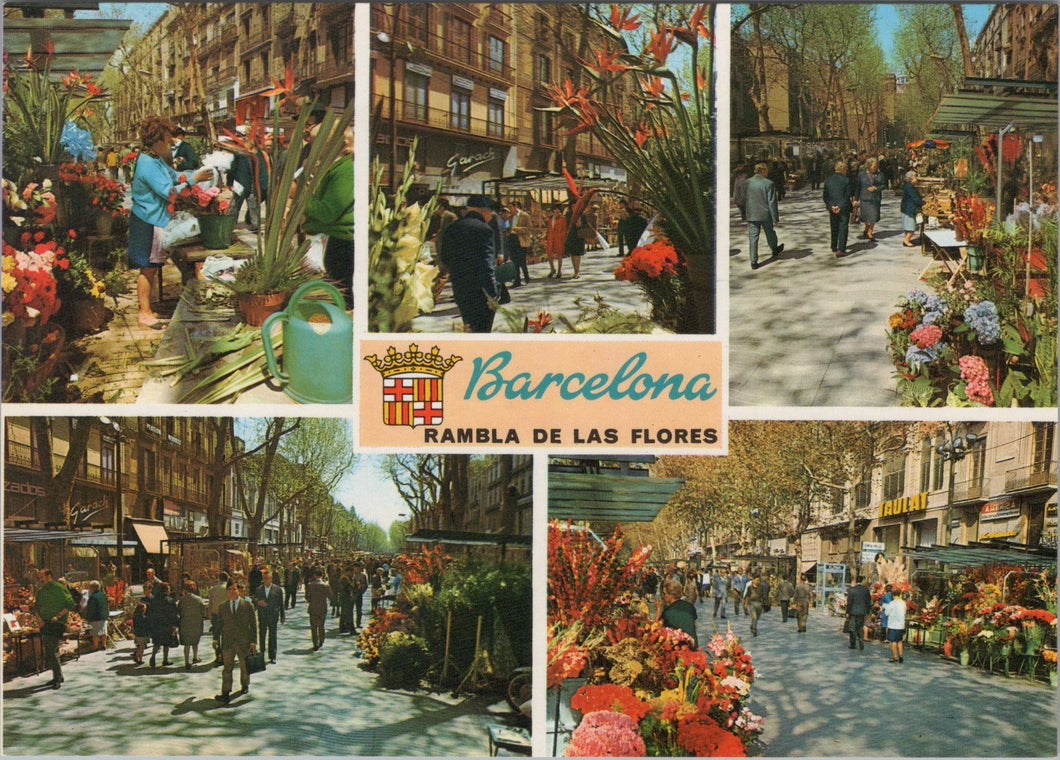 Spain Postcard - Barcelona, Rambla De Las Flores   SW17304