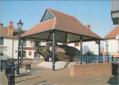 Kent Postcard - British Mark IV Tank, Ashford   SW17306