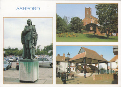 Kent Postcard - Views of Ashford   SW17307