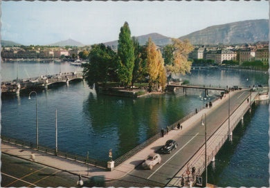 Switzerland Postcard - Geneva, L'lle J-J Rousseau Et Le Pont Des Bergues  SW17331 