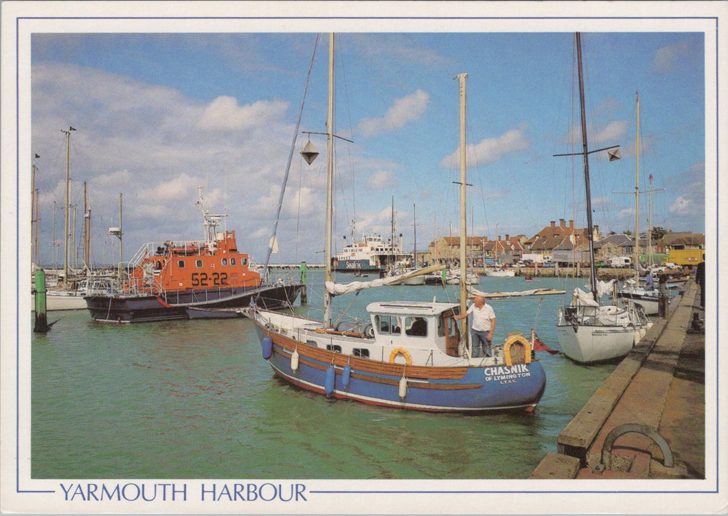 Isle of Wight Postcard - Yarmouth Harbour Including Lifeboat  SX55