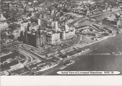 Lancashire Postcard - Aerial View of Liverpool Waterfront  SX82