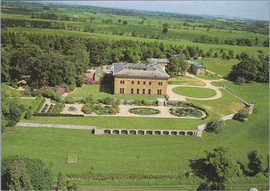 Northumberland Postcard - Aerial View of Belsay Hall, Castle and Gardens SW17378