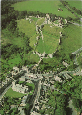 Dorset Postcard - Aerial View of Corfe Castle   SX184