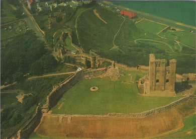 Yorkshire Postcard - Aerial View of Scarborough Castle   SX190