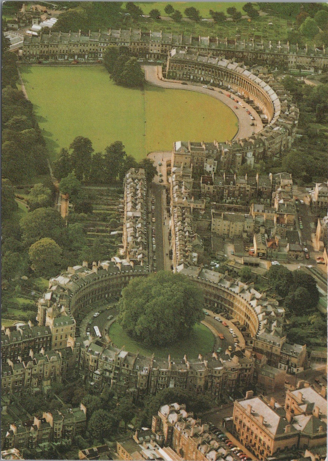 Somerset Postcard - Aerial View of The Royal Crescent, Bath    SX195