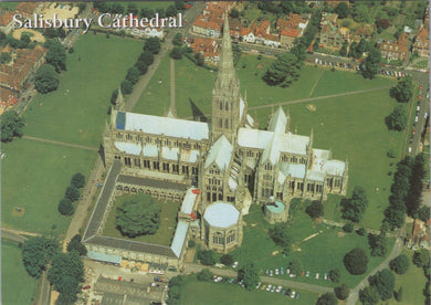 Wiltshire Postcard - Aerial View of Salisbury Cathedral   SW17428