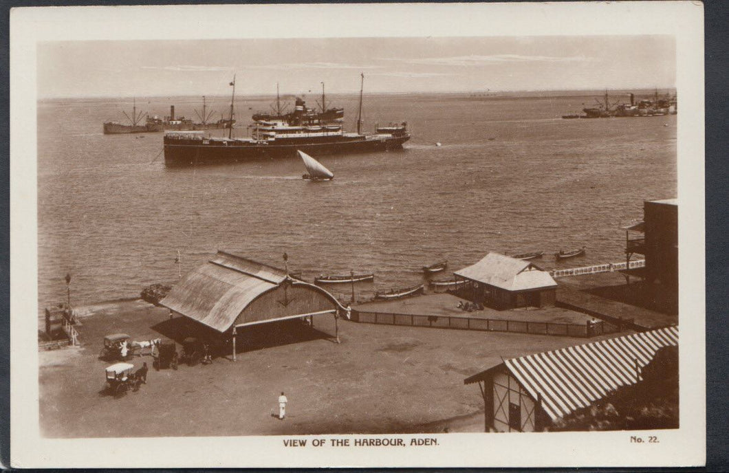 Yemen Postcard - View of The Harbour, Aden   RS10658