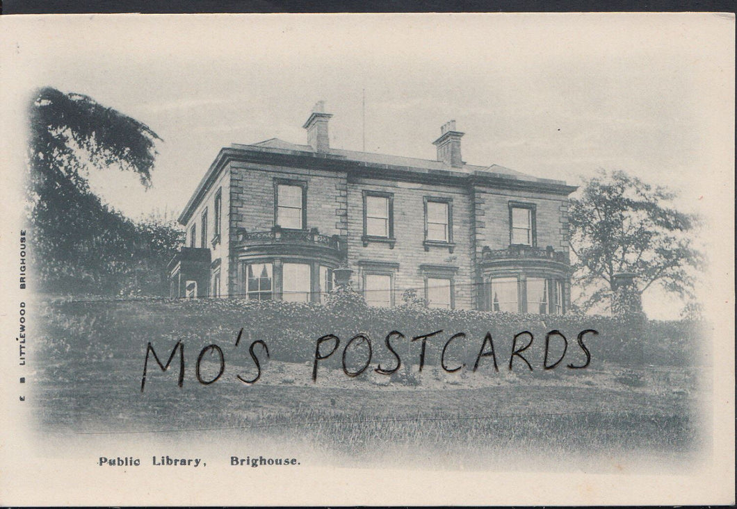 Yorkshire Postcard - Public Library, Brighouse    DR821