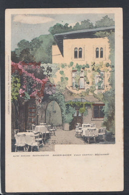 Germany Postcard - Baden-Baden Vieux Chateau Restaurant   RS18785