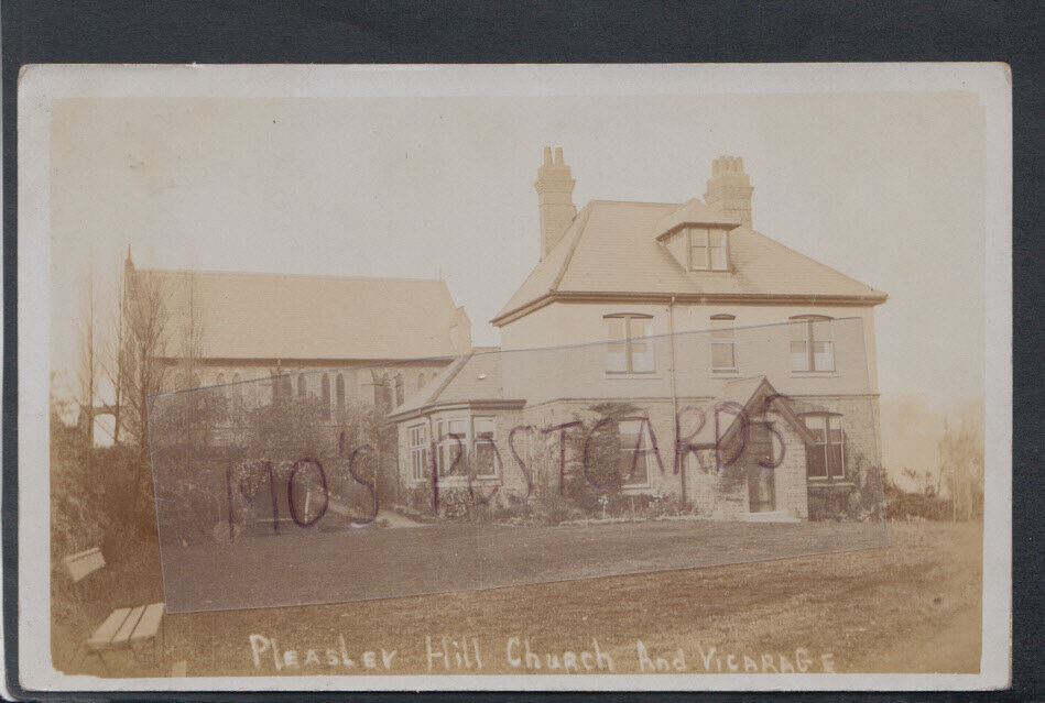 Nottinghamshire Postcard - Pleasley Hill Church and Vicarage  RS24500