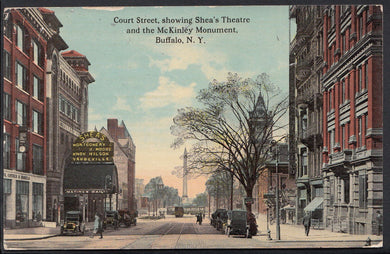America Postcard - Court Street Showing Shea's Theatre, Buffalo, New York DR477