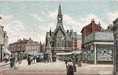 Bedfordshire Postcard - Corn Exchange and Market, Luton    A5325